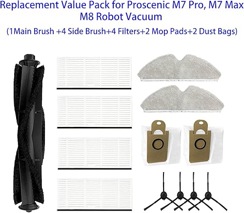 Miniatura 2 de Accesorios de repuesto para Proscenic M7 ProUoni V980 PLUSKyvol Cybovac S31 Robot Aspirador Filtros Almohadillas de fregona Bolsas de polvo Piezas