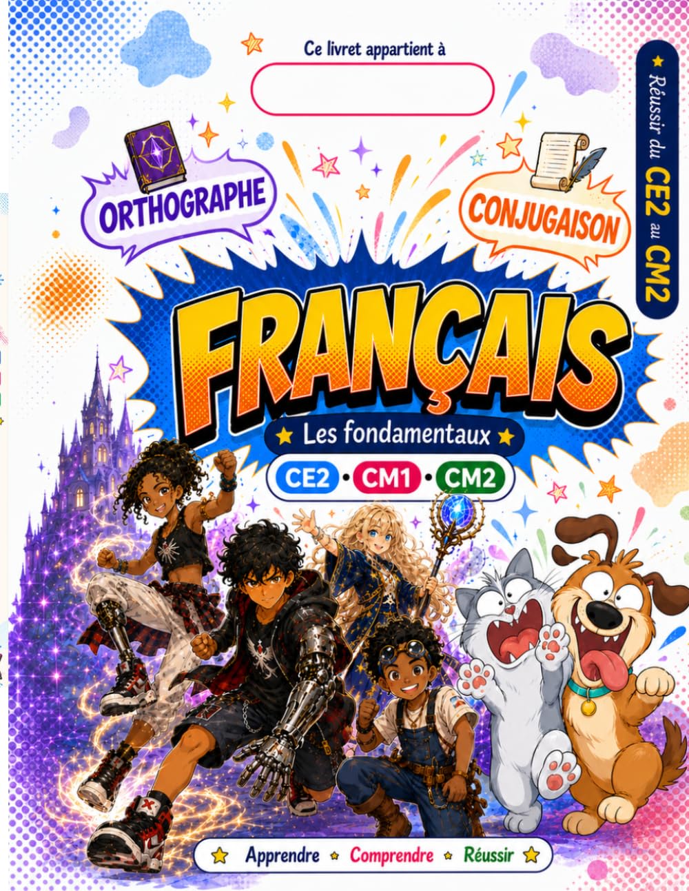 Français CE2 CM1 CM2 en Manga: conjugaison et orthographe