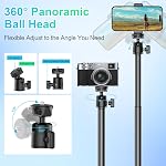 Ailight Camera Desk Mount Webcam Stand, 10.8"-31.1" Adjustable Table Light Stand with 1/4" Screw & C Clamp Overhead Webcam Mount for Logitech Obsbot Insta Anker and Others | 1/4" Screw, C-Clamp Base, Overhead Tripod, Compatible with DSLR Logitech Obs
