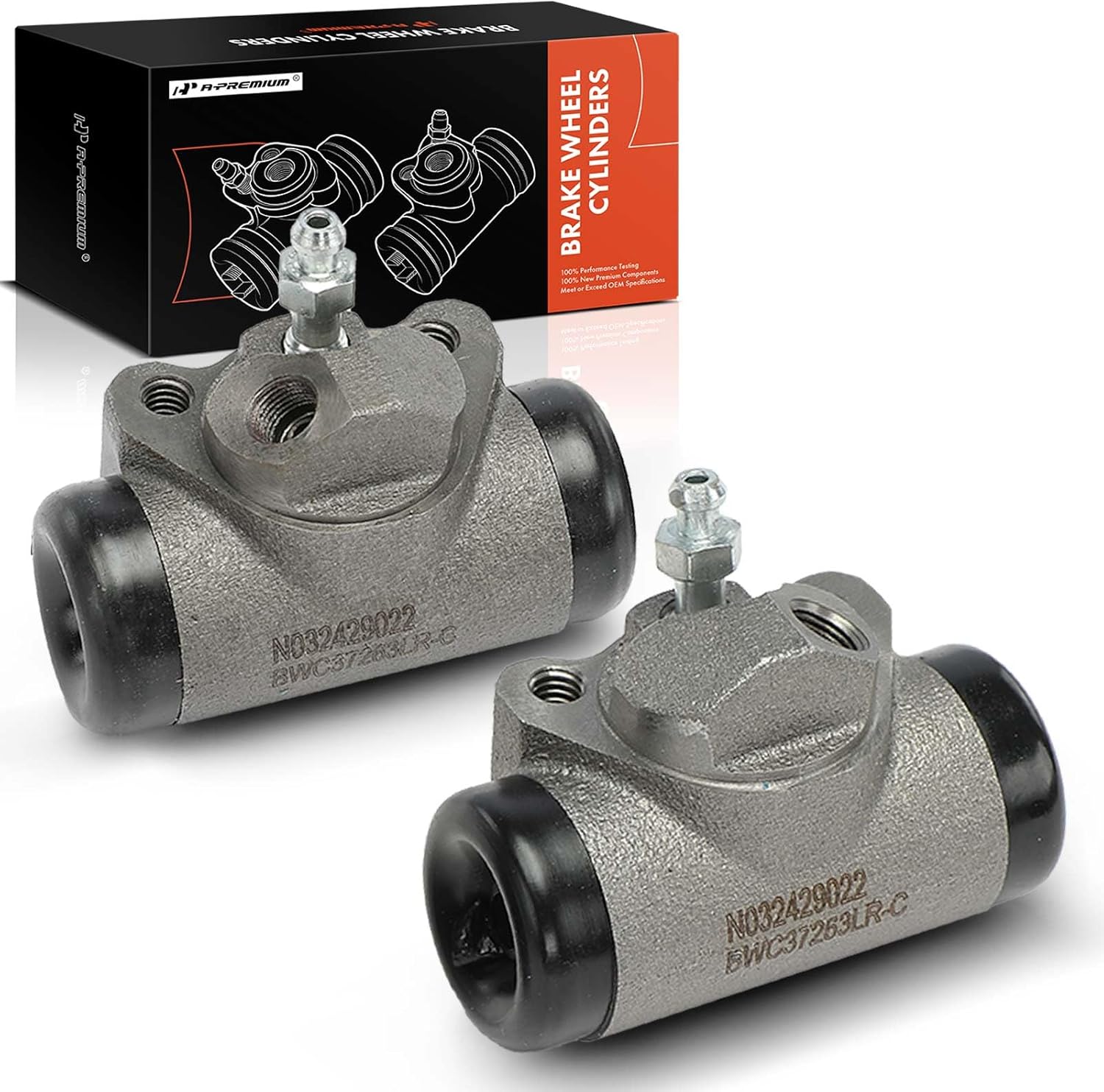 A-Premium Rear Drum Brake Wheel Cylinder Compatible with Select Ford and International Models - F-250 F-350 1993-1994, E-250 E-350 Econoline, E-350 Econoline Club Wagon, 1200D, 1210, MS1210, 2-PC Set