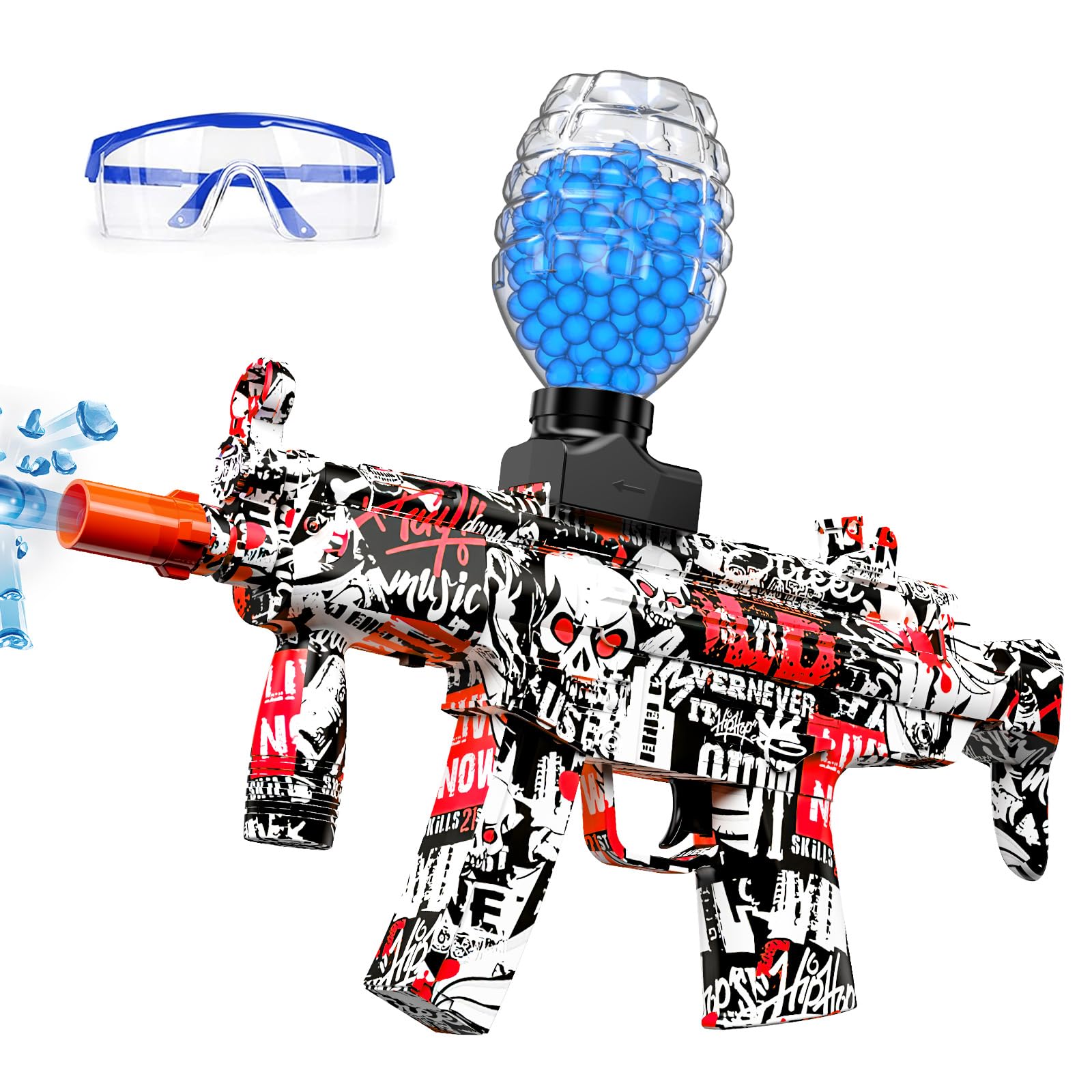 Anstoy Gel Ball Blaster, Splat Gun Toy Automatic for Outdoor Activities-Shooting Team Game, Christmas, Halloween, Birthday Gifts for Ages 14+ (Red)