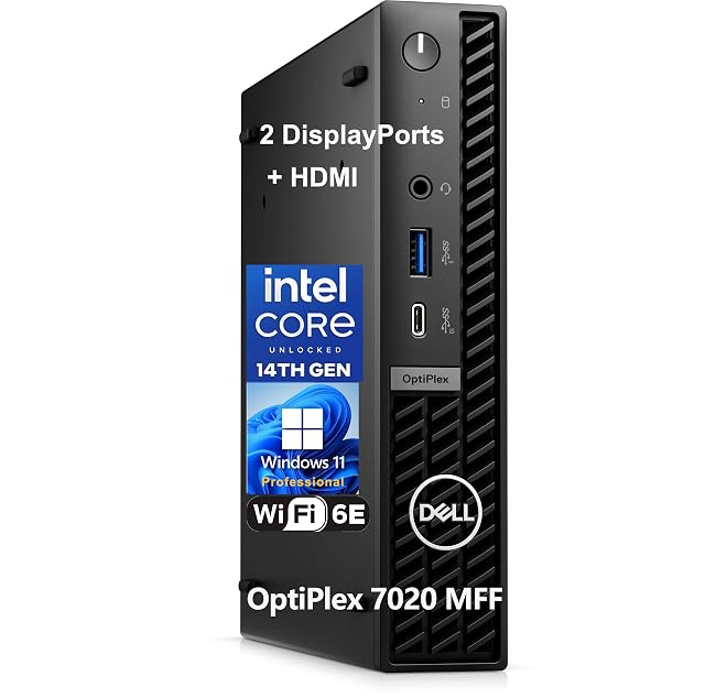Dell OptiPlex 7020 MFF Mini Business Desktop Computer 7000 Micro Form Factor 14th Gen Intel 14-Core i5-14500T Beat