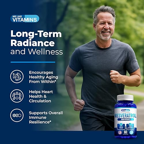 Miniatura 5 de We Like Vitamins Resveratrol 1000mg por porción - 60 cápsulas vegetales fáciles de tragar - Suplemento natural de resveratrol 1000 mg - Suplemento