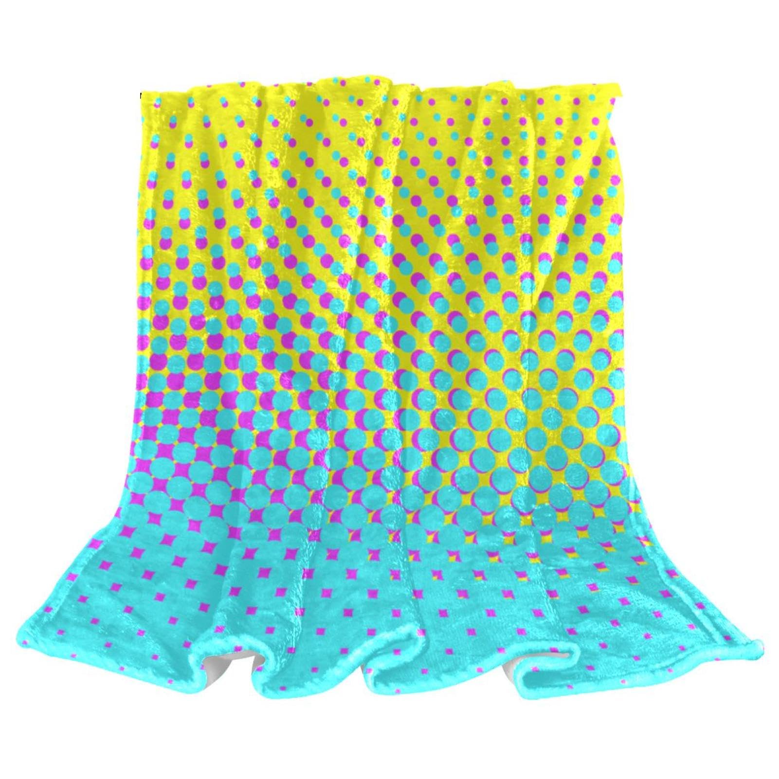 Couverture polaire arc-en-ciel pour des instants douillets en famille