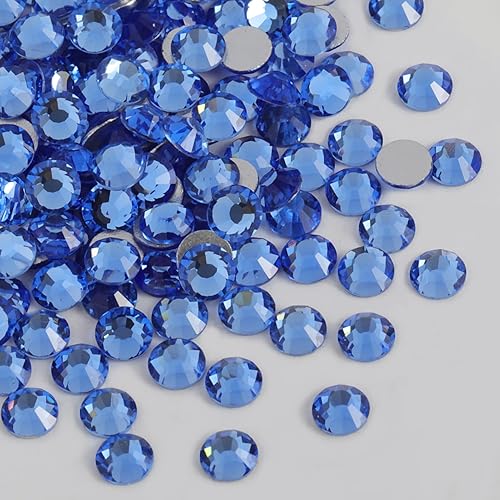 Miniatura 101 de Beadsland 1440 diamantes de imitación de cristal con parte trasera plana, gemas redondas, sombra dorada, SS20, 0.181-0.189 in