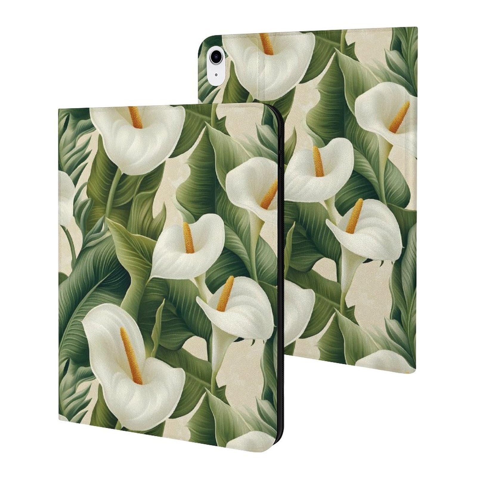 Housse iPad 11 pouces fine anti-rayure motif Calla avec support de visionnage - 8