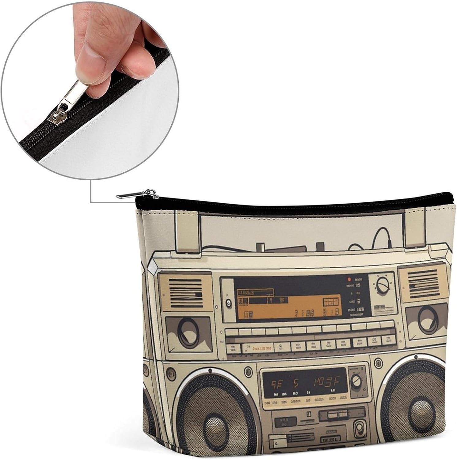 Makeup Bag Travel Cosmetic Bag for Women Wireless Speakers Makeup Pouch for Purse Large Makeup Organizer Case image 4