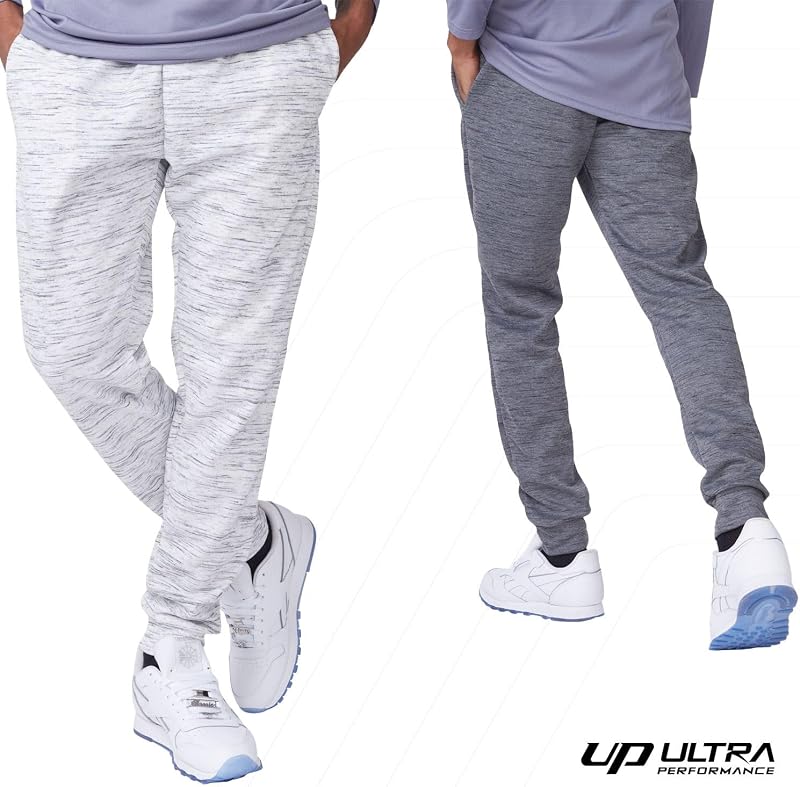 Ultra Performance 3 Pack Joggers for Men Athletic Sweatpants, with Pockets image 3