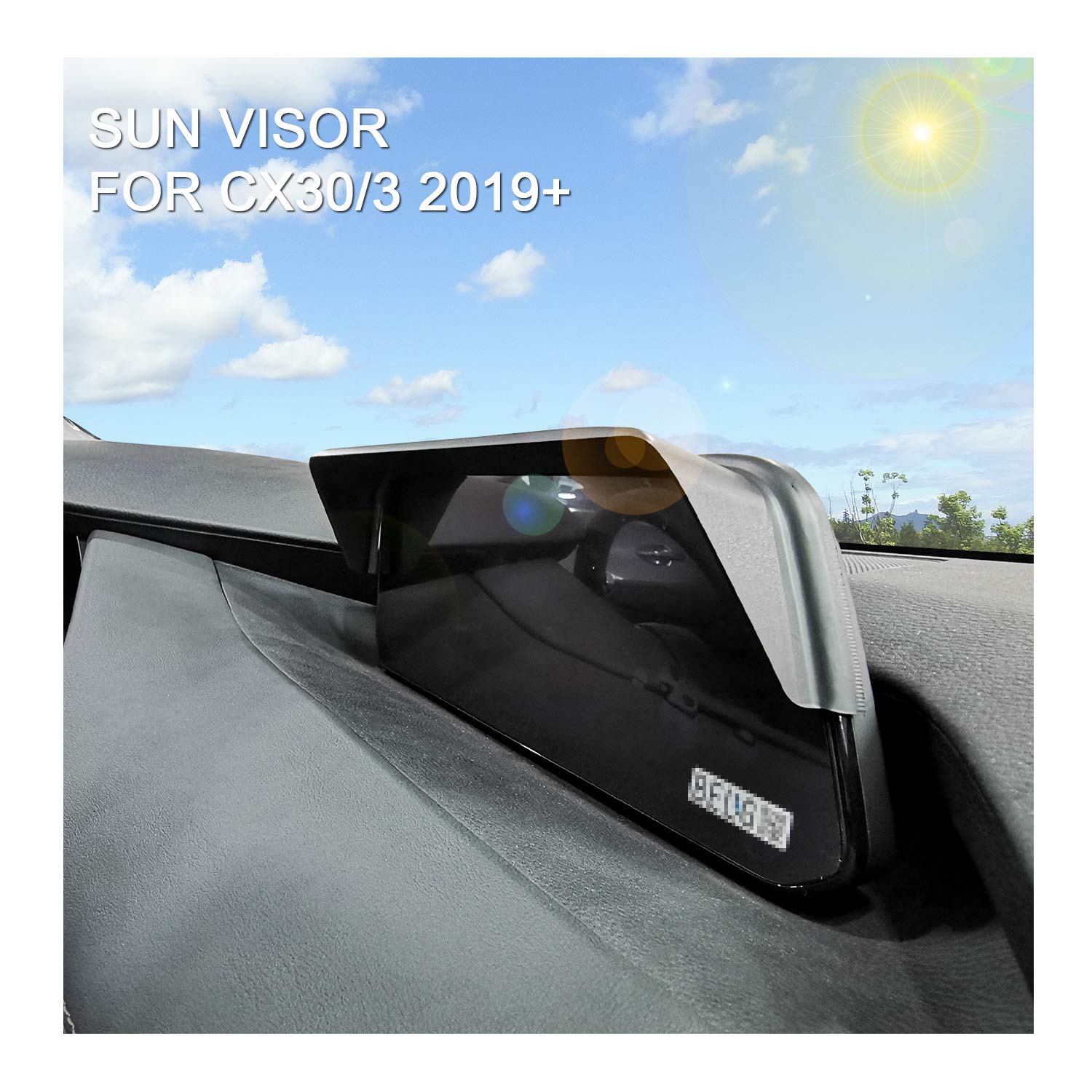Visiera Parasole Per Mazda CX30 / Mazda 3 / Mazda 4 – Schermo Da 8,8 Pollici, Antiriflesso E Protezione Da Urti, Materiale ABS