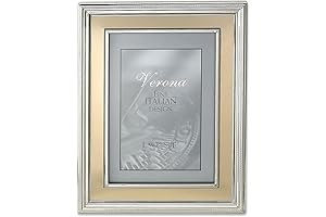 Lawrence Frames: 8x10 Silver Plated Picture Frame with Brushed Gold Accents
