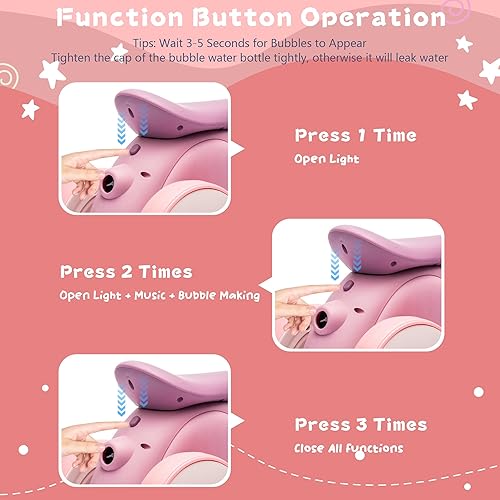 Miniatura 5 de Bicicleta eléctrica de equilibrio para bebés de 6 V con máquina de burbujas, bicicleta de equilibrio 4 en 1 con control remoto para niños de 1 año