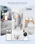 Arenti Moniteur de bébé, 2K/3MP WiFi 6 Smart Baby Camera avec 5-Inch Affichage sans fil amélioré, 360° Vue, vision nocturne automatique, détection de cryptographie, suivi automatique, capteur de température et d'humidité, 2 Mode audio(D3)