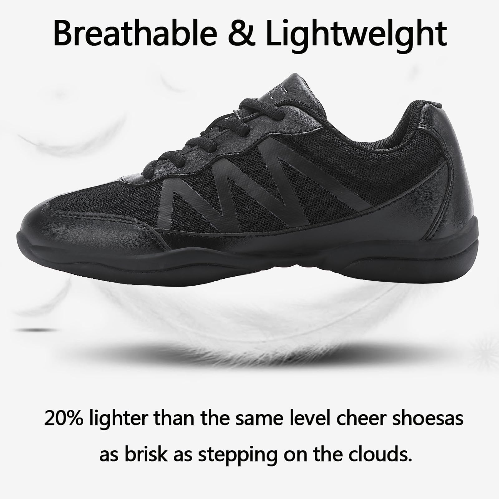 Damen Cheerleading Schuhe Cheer Turnschuhe für Mädchen Jugend Cheerleader Tanz Sneaker Tanzschuhe rutschfeste Gymnastik Jazz Yoga Trainingschuhe