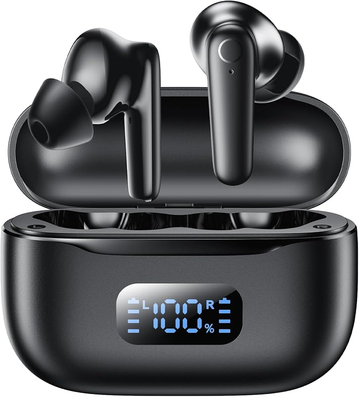 kurdene LED Display Wireless Earbuds Bluetooth 5.4 in Ear Headphones