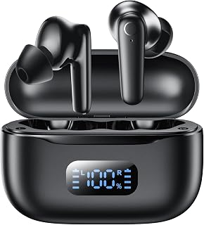 kurdene LED Display Wireless Earbuds Bluetooth 5.4 in Ear Headphones