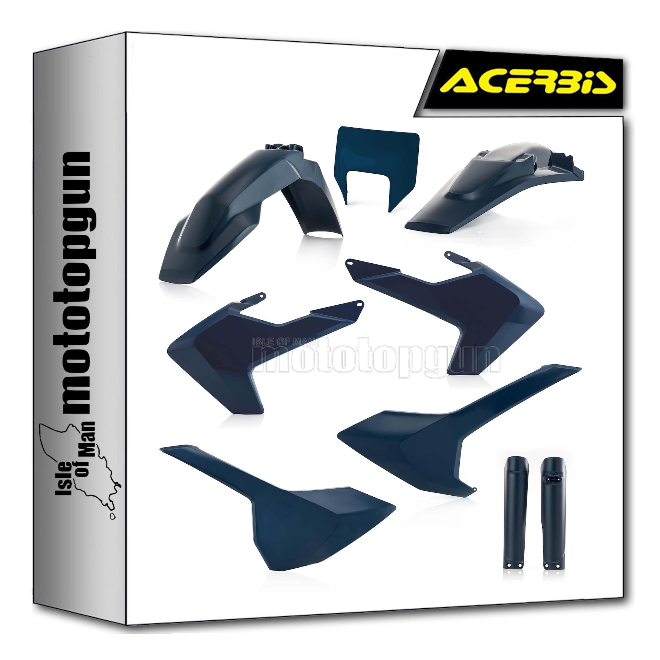 Cache carenage bleu Acerbis pour restaurer Husqvarna FE 501 2017 2018 - 3