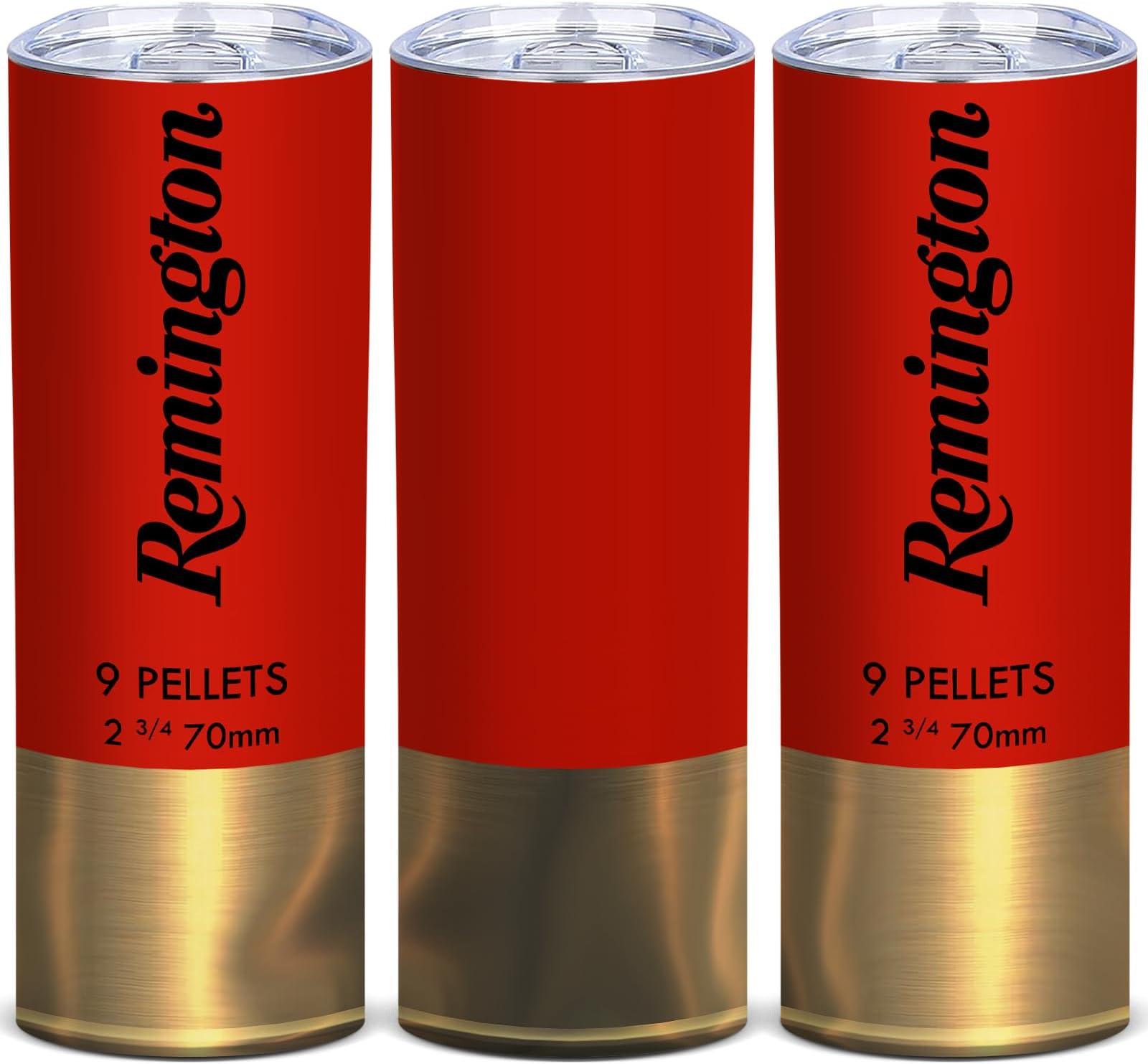 Funny Tumbler for Men Shotgun Shell 20oz Insulated Skinny Stainless Steel Travel Mug with Lid - Creative Gift for Hunters (Pack of 1)