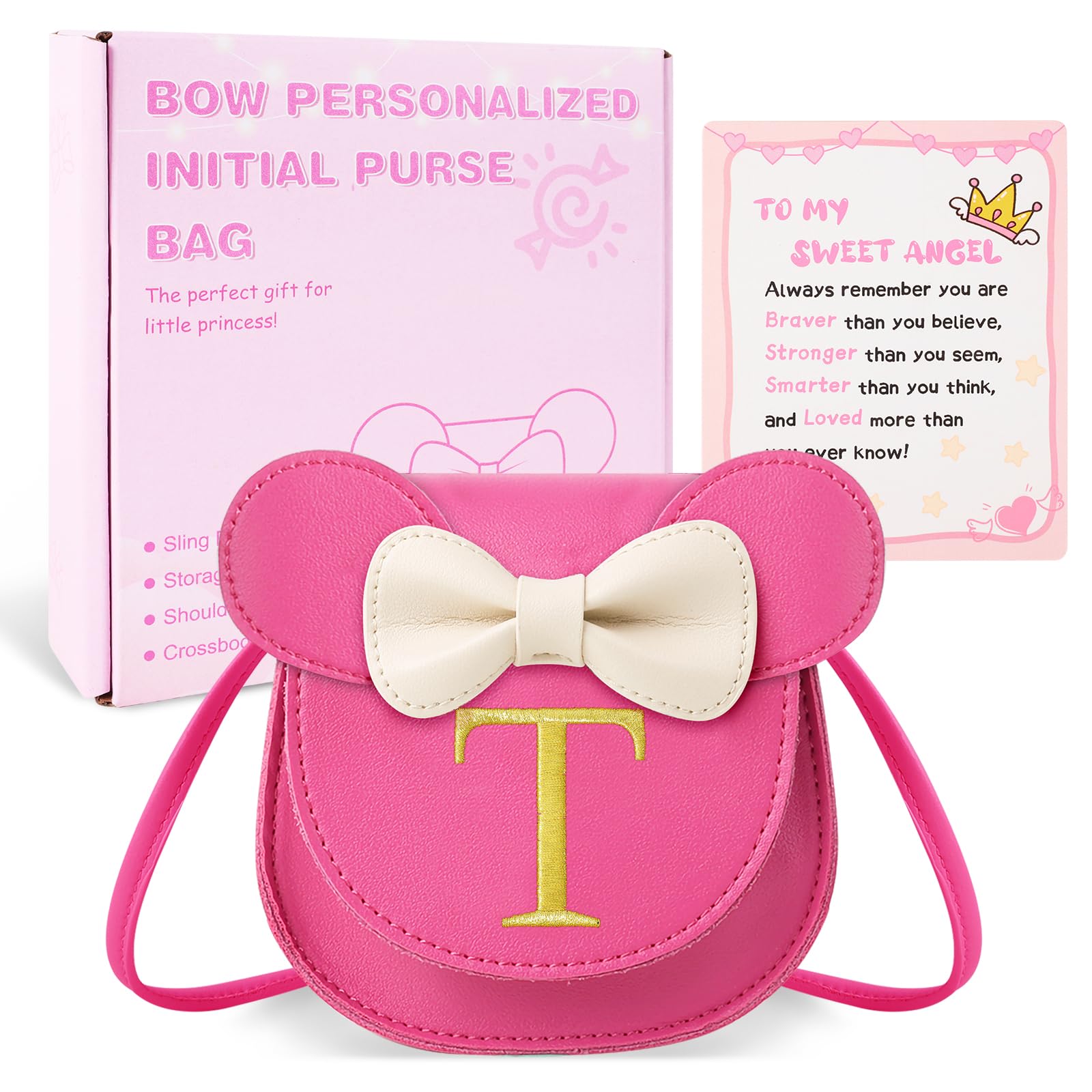izuzta Toddler Purse Kids Wallets for Girls 1 2 3 4 5 6 7 8 9 Year Old Birthday Gift Cute Mini Mouse Purse Crossbody Purse