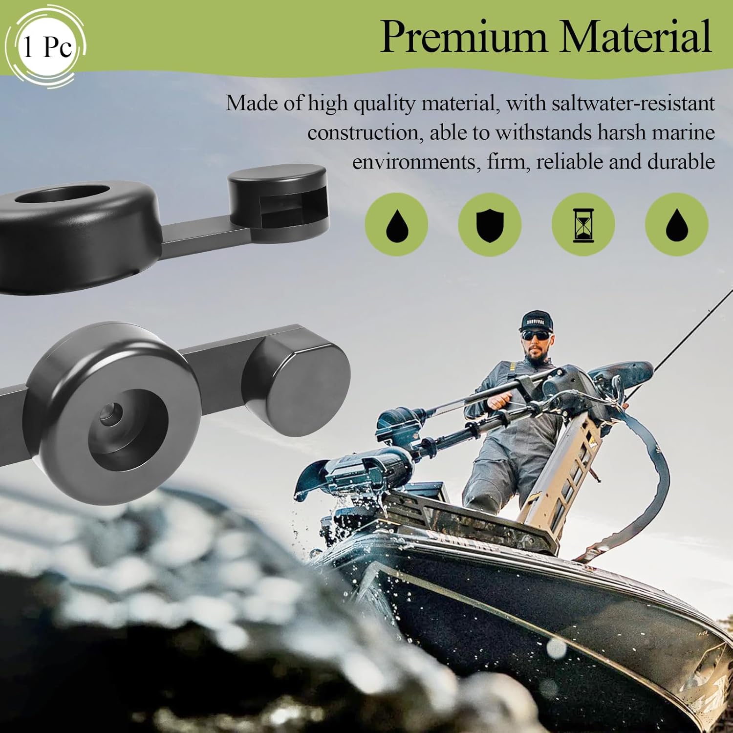 1 Pc Splasher Mod Compatible with Minn Kota, Fish Attractant Splasher, Boat Trolling Motor Attachment, Prop Splash, for White Bass, Hybrid, Striped Bass Propellor