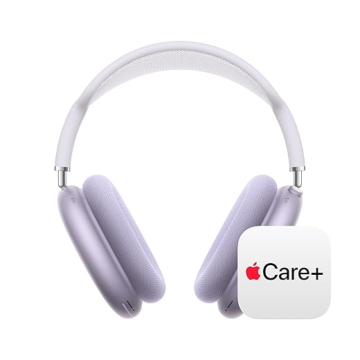 Apple AirPods Max 2 Wireless Over-Ear Headphones, Active Noise Cancellation, Adaptive Audio, Personalized Spatial Audio, Live Translation, Bluetooth Headphones – Purple with AppleCare+ (2 years)