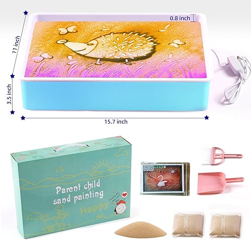 Miniatura 7 de Mesa ligera para niños, juego sensorial y creativo, terapia de arte, relajación y meditación para cumpleaños, Navidad, fiestas y reuniones