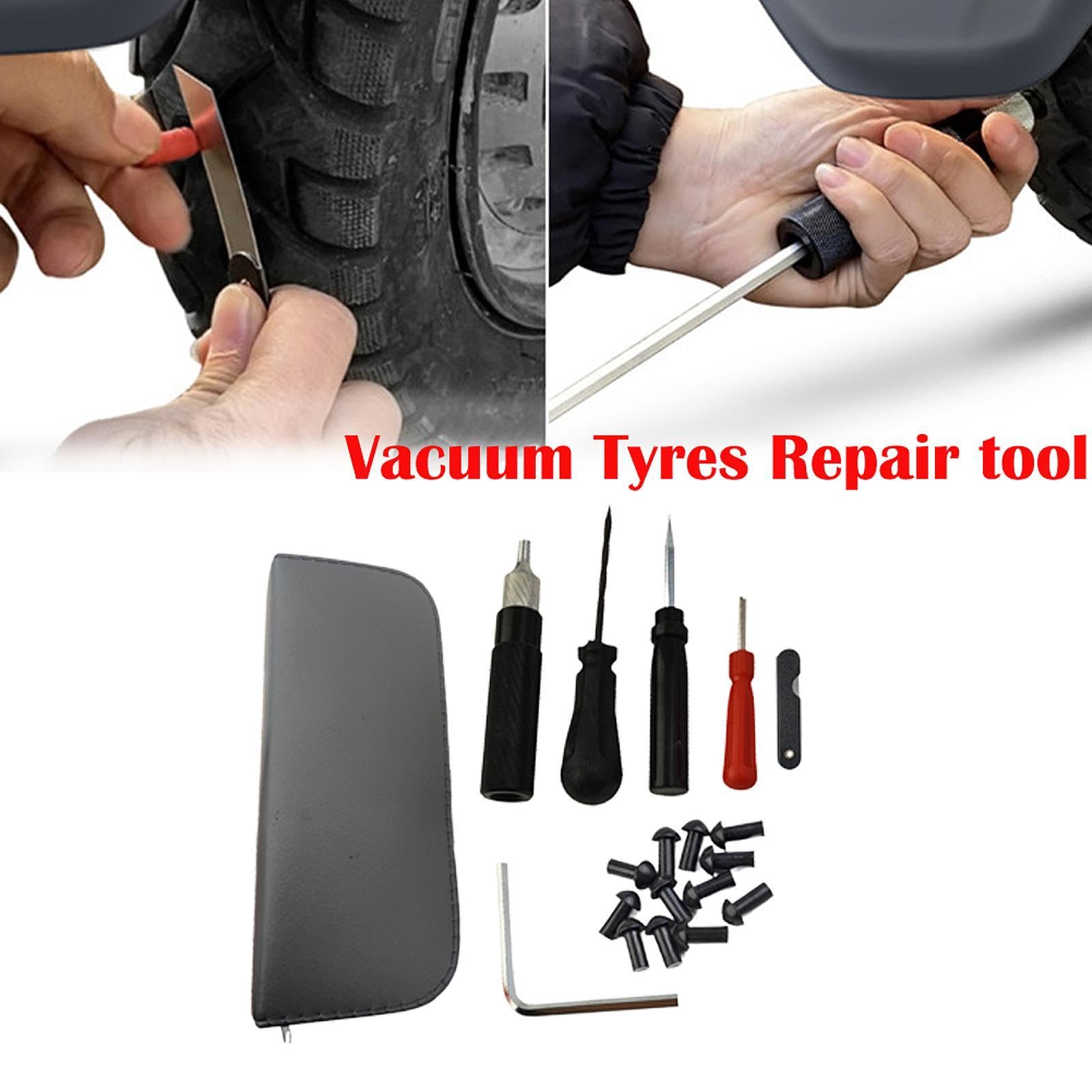 Juego de Herramientas para Reparar Pinchazos de Neumáticos de Coche, Fácil de Usar, Compacto, Versátil, Portátil, de, Accesorios para Aut