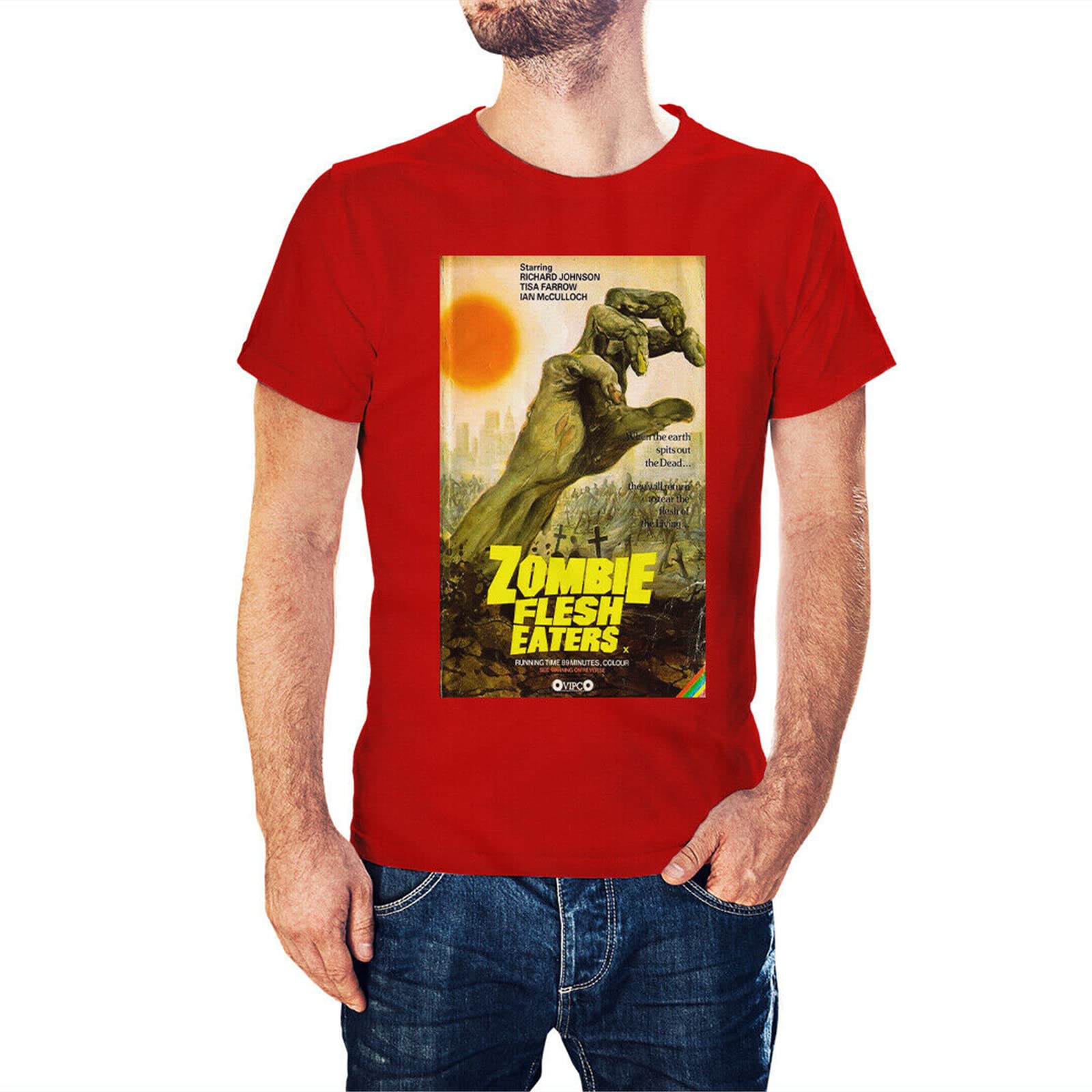 GuadalajaraRetro Movie Poster Style Zombie Flesh Eaters Direct to Garment Printed Tshirt Colour25