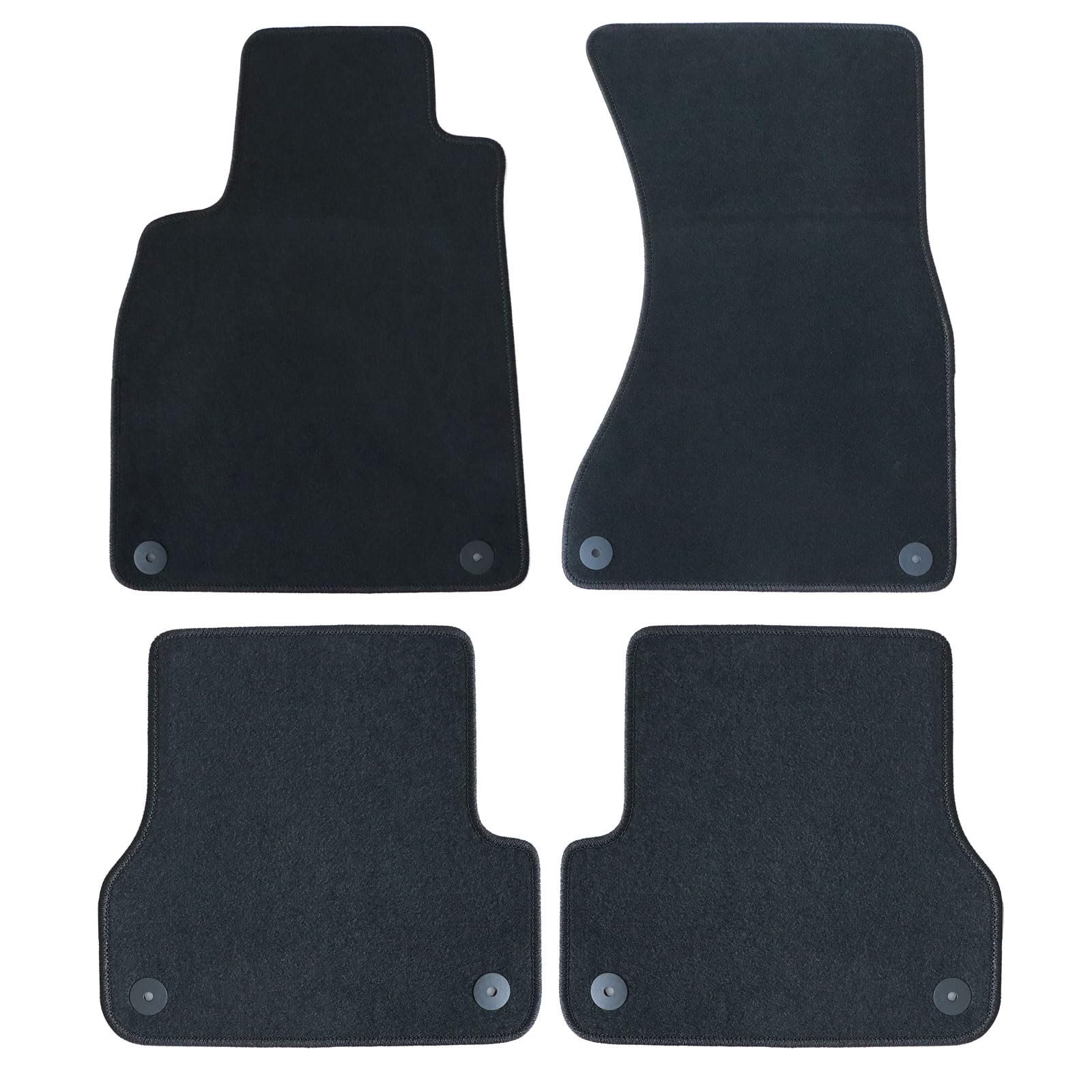 Photo 1 of SecosAutoparts Replacement Black Velour Front & Rear Floor Mats Carpet Compatible with Audi A6 S6 2011 2012 2013 2014 2015 2016 2017 2018