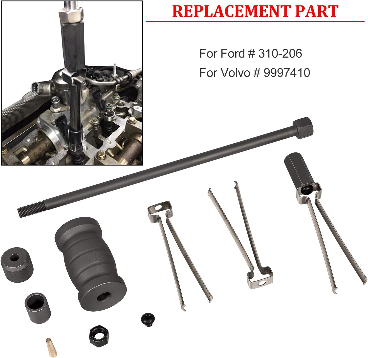 Bonbo Fuel Injector Remover Tool Fits for Ford & Volvo Alternative to OE# 310-206, 9997410