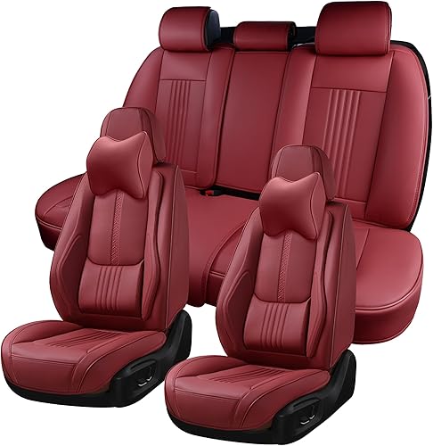 Juego completo de fundas de asiento de automóvil, fundas de asiento delantero y trasero para automóviles, protectores de asiento de automóvil de