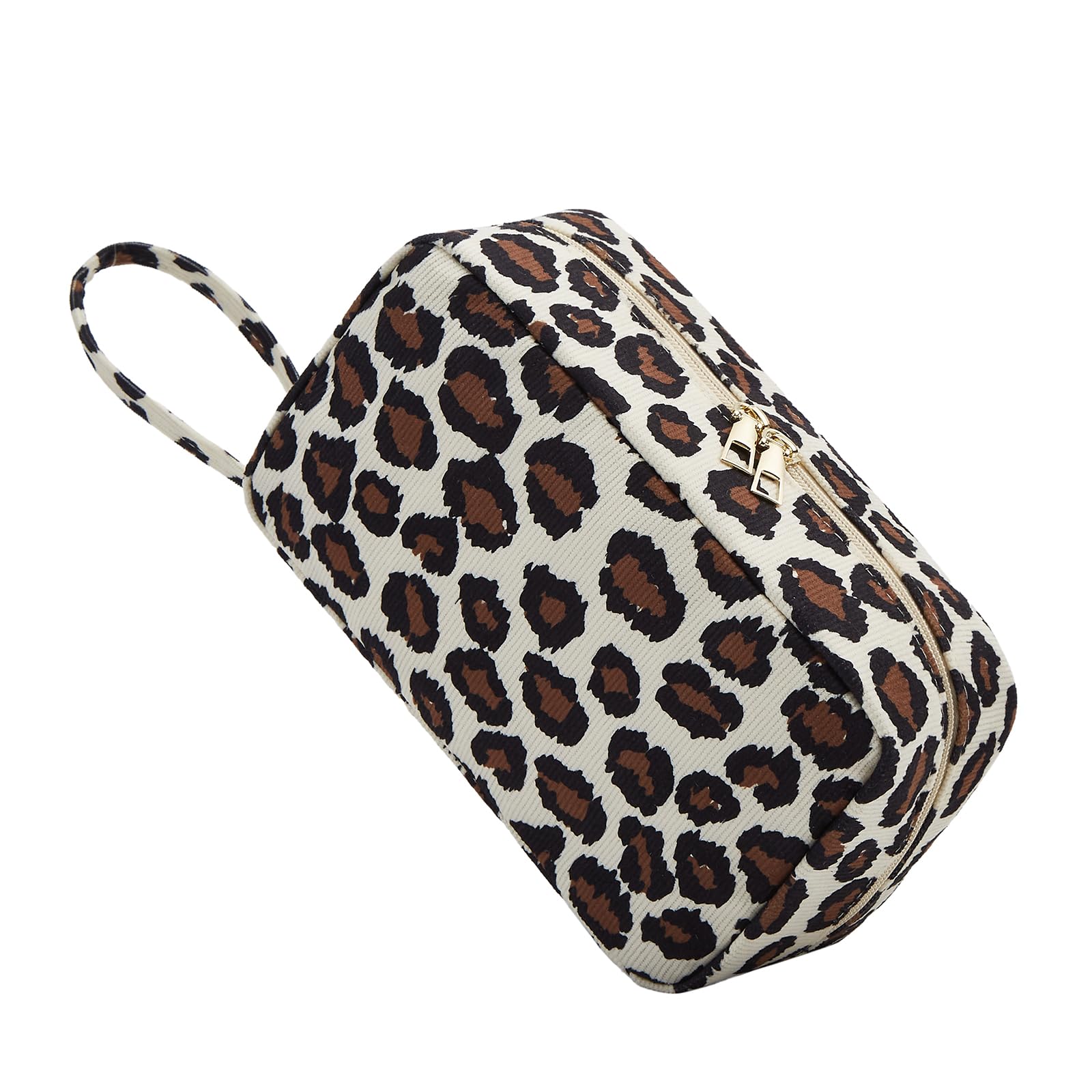 Jiliyote Kulturbeutel Damen Cord Kulturtasche Reise Kosmetiktasche Damen aus Kord Make-up Tasche Damen Waschtasche Cord Cosmetic Bag für Mädchen Travel Damen