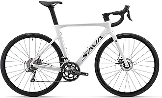 - Carbon Disc Road Bike, Integrated Design Racing Bicycle Carbon Frame Carbon Fork with Shimano SORA R3000 Derailleur System 18 Speed Disc Brake Road Bike for Men or Women.