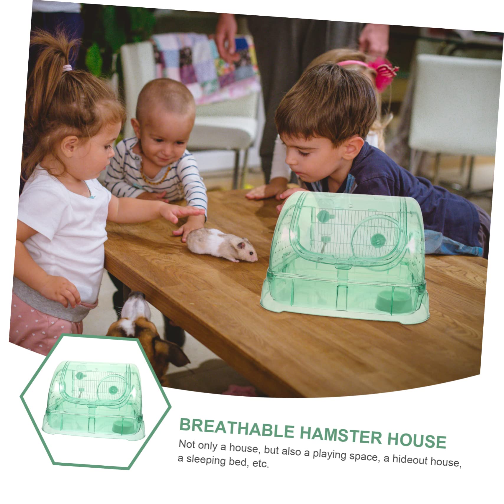 Jaula para Hámster Pequeña De Caja para Mascotas Contenedor para Cobayas Estuche Transparente para Hámster Habitación del