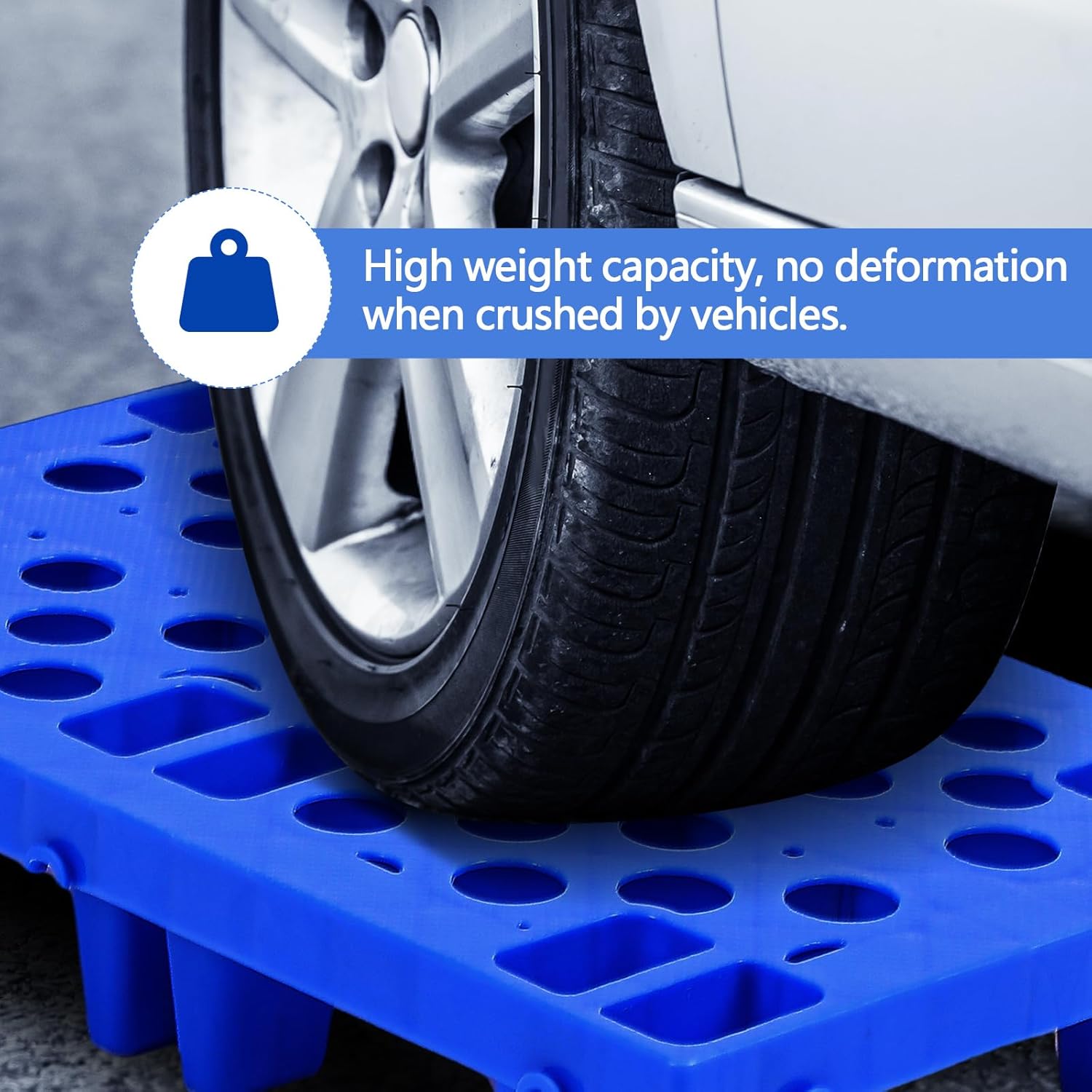 10 Pcs Plastic Pallets for Basement Storage Nestable Moisture Waterproof Lightweight Floor Pallets with Breathable Grid for Indoor Outdoor Supermarket Warehouse (19.6 x 11.8 x 3.9 Inch,Blue)