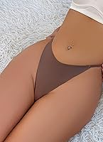 Vista 5 de Tangas Tangas para mujer, ropa interior con espalda en T, tangas, paquete de 5