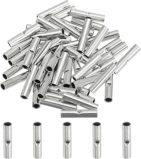 QUARKZMAN 50 Stück Nicht Isolierte Quetschverbinder 22-16AWG BN1.25 | Verzinnte Kupferdrahtverbinder, Für Elektrische Draht Crimp Aderendhülsen Klemmen