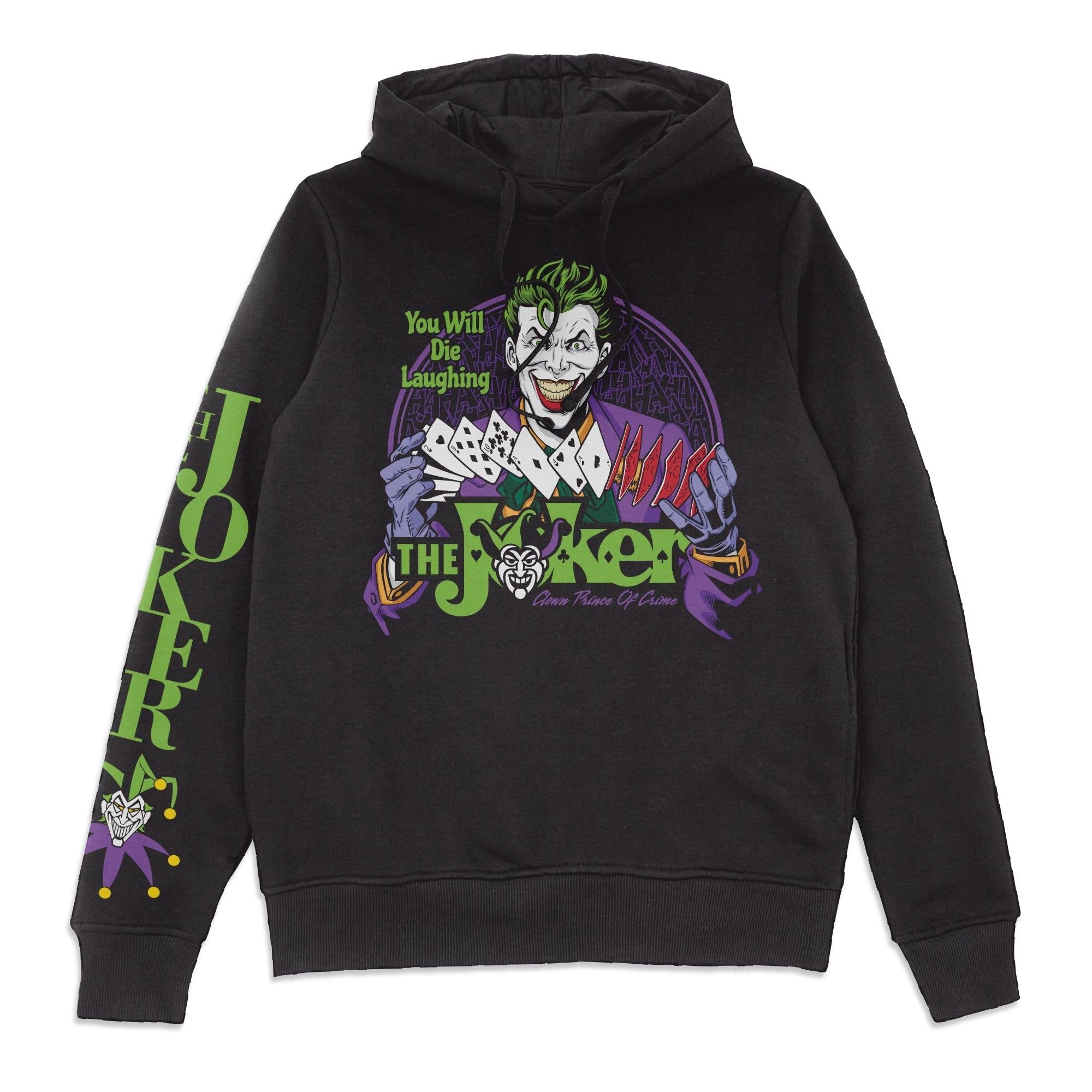 Zavvi Unisex Black Joker Die Laughing Hoodie - L