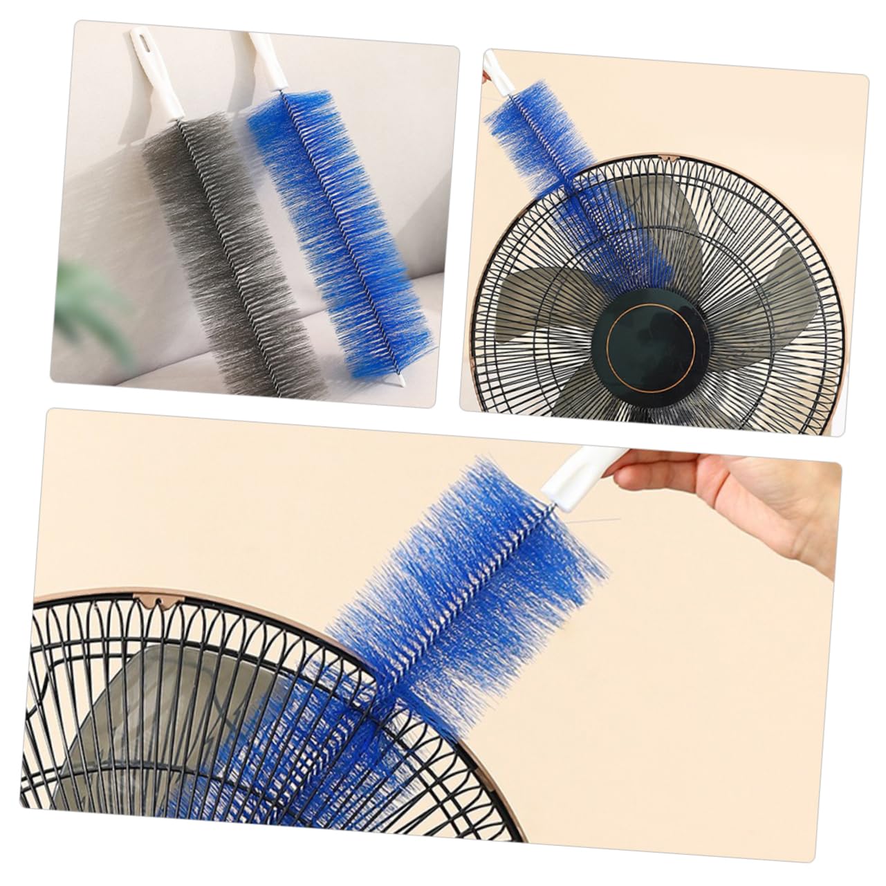 Duster,Feather Duster 4pcs Electric Fan Cleaning Brush Bendable Fan Cleaner Cleaner Bendable Crevice Brush Ceiling Fan Cleaner Fan Cleaner Duster Vent Fan Duster Cleaning Duster for Fan Nylon