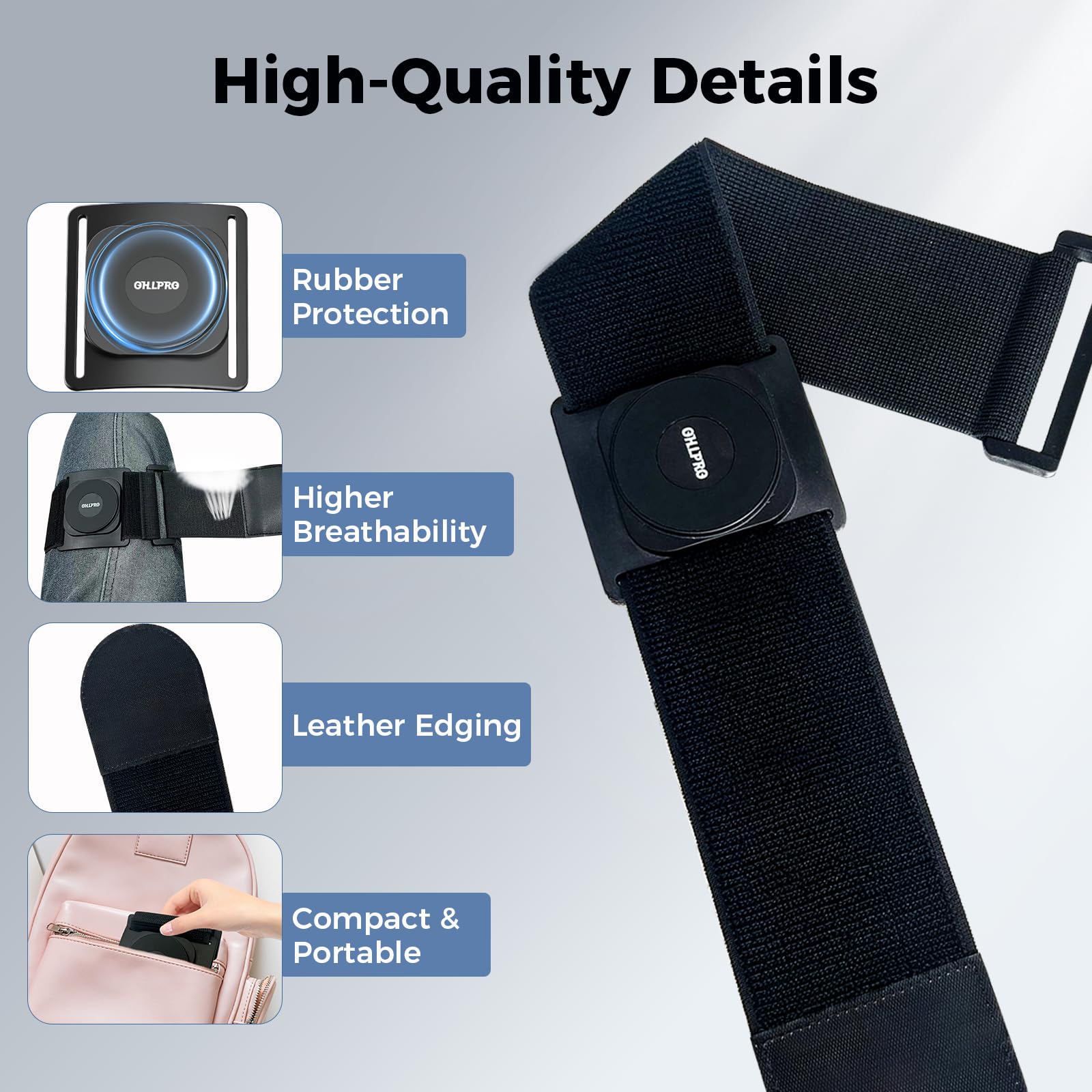 OHLPRO Support de tablette de pilote, support magnétique pour la jambe, support universel pour tablette, compatible avec iPad Pro Mini Air, iPhone, Kindle, Galaxy Tab et la plupart des tablettes
