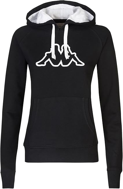 Sweat-shirt Kappa 3031VL0 Femme - Blanc Et Noir, Manches Longues, Taille L