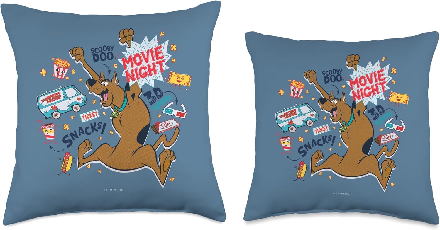Scooby-Doo Scooby Night Excitement Throw Pillow