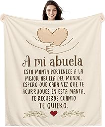 Amorea A mi Abuela Espero Que Cada Vez Que te acurruques en Esta Manta te recuerde cuánto te Quiero Ideas para Regalos Manta para la Abuela Cumpleaños Día de la Madre