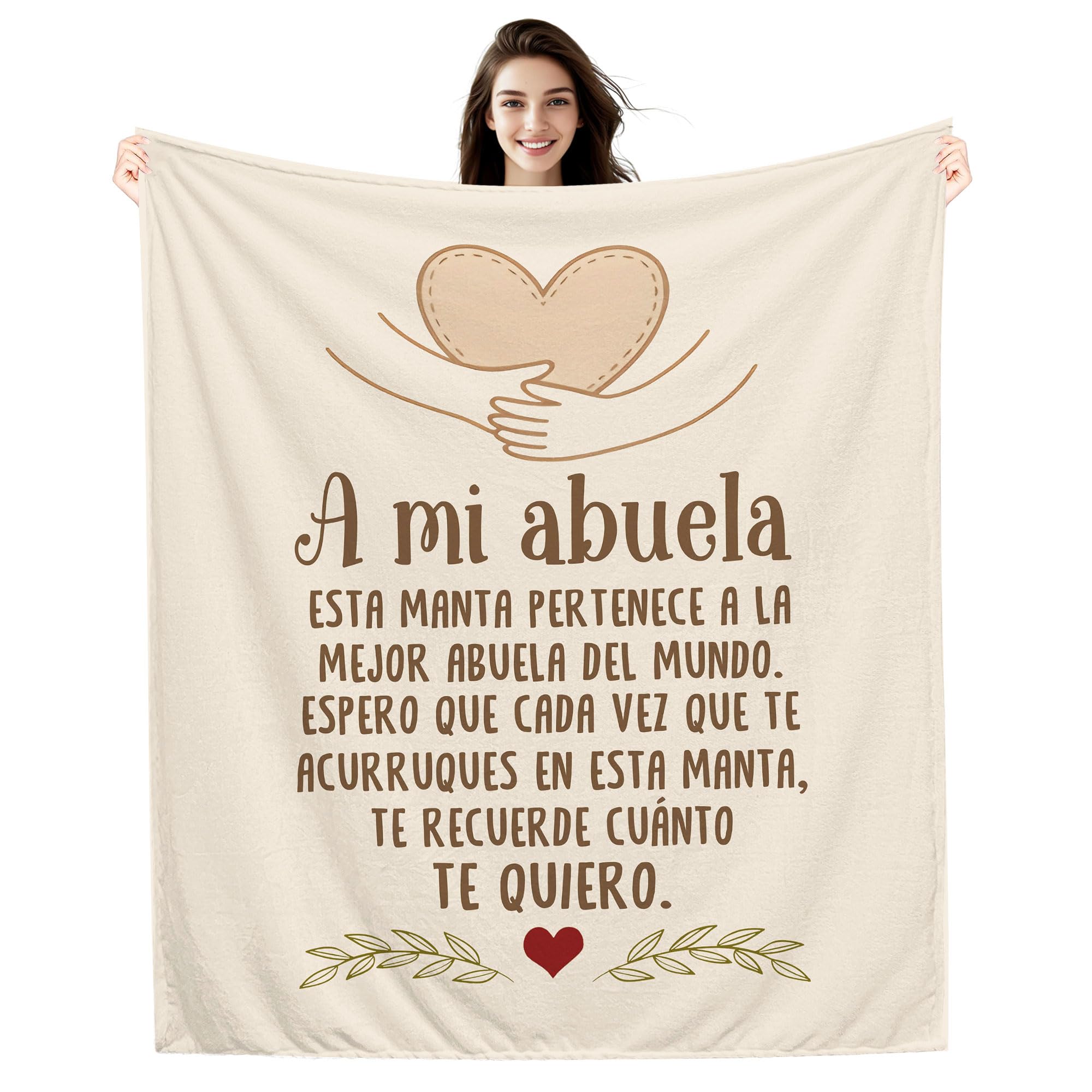 Amorea A mi Abuela Espero Que Cada Vez Que te acurruques en Esta Manta te recuerde cuánto te Quiero Ideas para Regalos Manta para la Abuela Cumpleaños Día de la Madre - 1