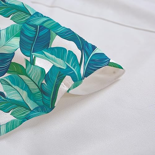 Miniatura 4 de jejeloiu Cenefas de cortinas tropicales de cocina, cenefas de cortinas de cocina con hojas de palmera de verano, cenefas de cortina con ramas