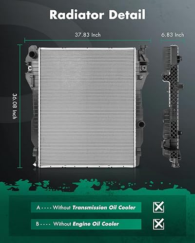 Miniatura 9 de SCITOO Radiador 2909 apto para Mercedes-Benz 2006-2011 para Mercedes-Benz para ML350 2006-2007 para Mercedes-Benz para ML500 2006-2012 para