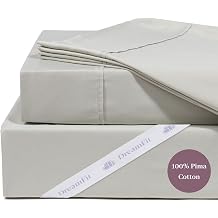 DreamFit DreamCool 100% Pima Cotton Sheets with Elastic Corner Straps 20 Inch Extra Deep Pocket Crafted in USA Bedding to Stay On Luxury Sheets Twin Sheets Set Sage