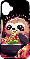 Vista 23 de Sloth Eating Ramen Japanese Noodles Soup Kawaii Case for iPhone 16