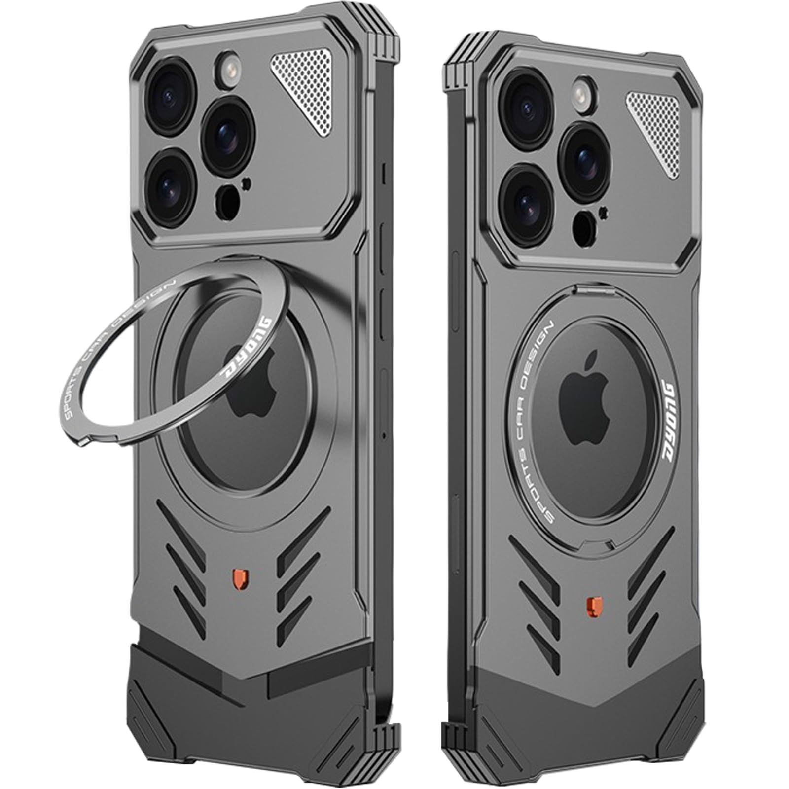 Coque iPhone 16 Pro Max béquille rotative design creux antichoc - 8