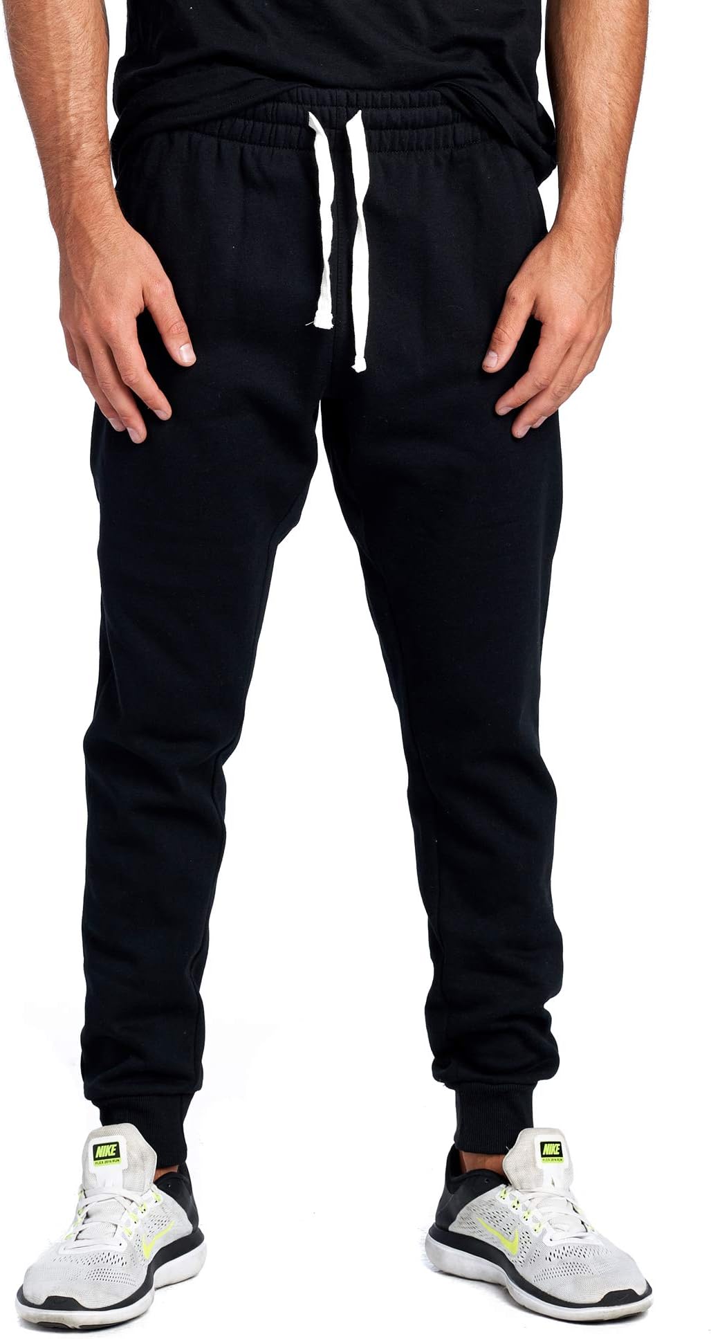 Men's Joggers Sweatpants Basic Fleece Marled Jogger Pant Elastic Waist