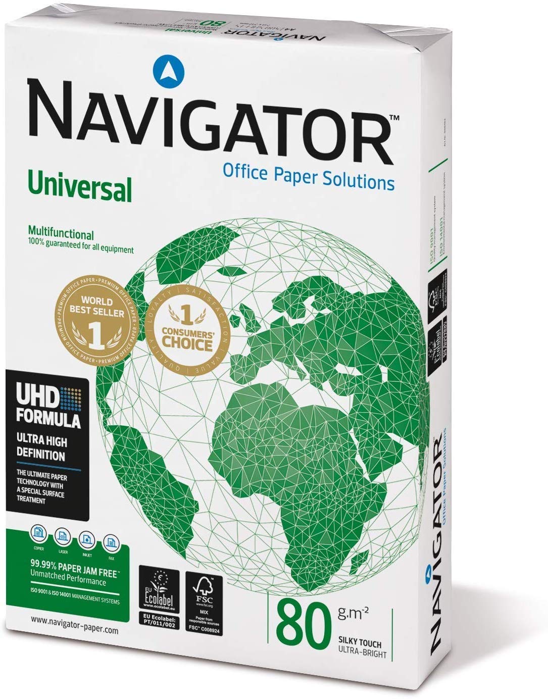 MEDIA WAVE store - navigator Risma di carta formato A4 500 fogli da 80g Universal Copy (5 Risme)